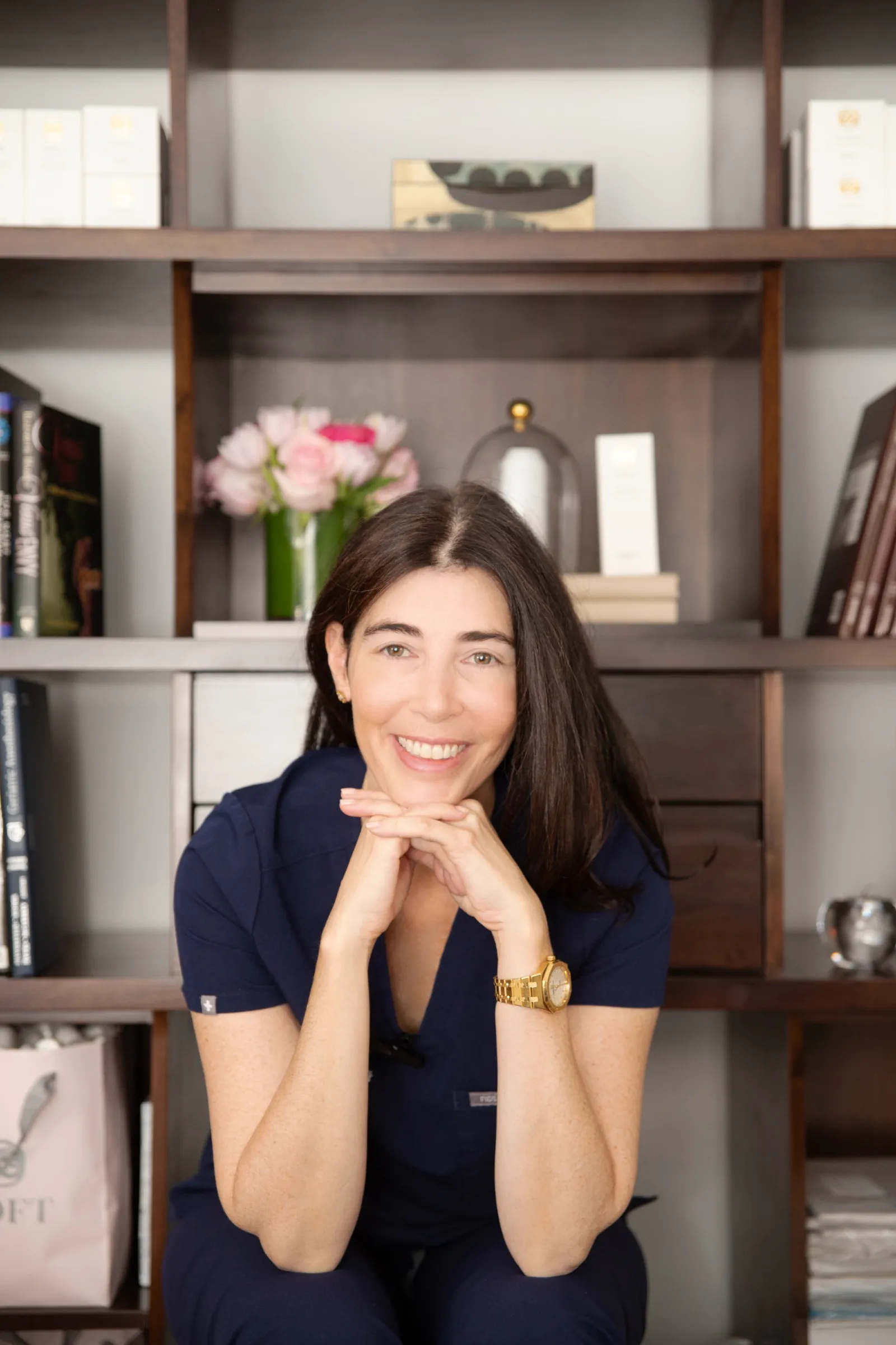 Dr. Melissa Doft seated in her Park Avenue office